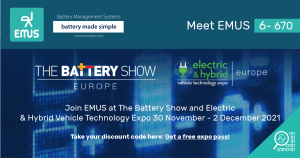 EMUS BMS_The Battery Show Stuttgart 2021